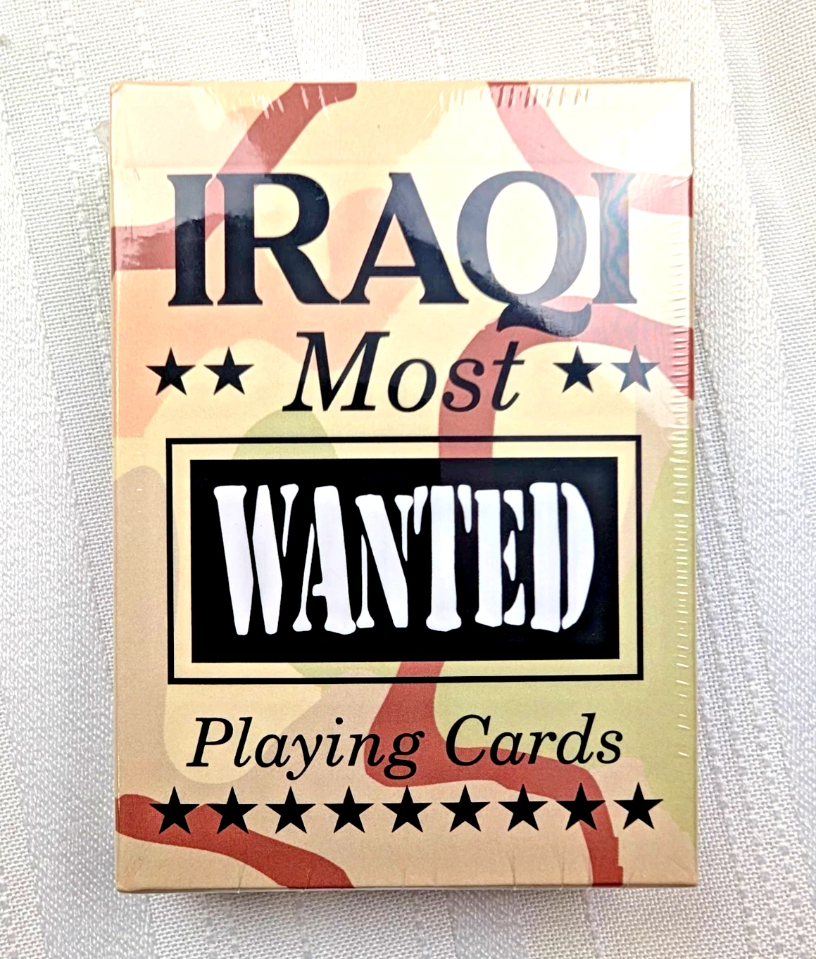 Iraqi Most Wanted Playing Cards - Front of sealed deck